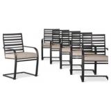 6 NEW Ft Walton Patio Motion Black Chairs