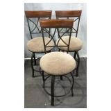 Set of Three Swivel Counter Stools K