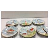 Collection of 18 Lighthouse Plates K7C