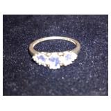 10k Ladies Ring With Purple Stones UCG
