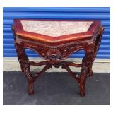 Hand-Carved Marble Top Console Table U8B