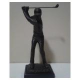 14 " Bronzed Metal Golfer on Marble Base U7E
