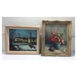 Two Original Framed Oil Paintings K15E