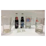 Vtg Coke Bottles, Budweiser Mugs K9C