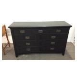 Black Distressed Wood Dresser K10C