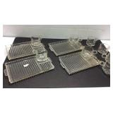 Vintage Candlewick Snack Plates and Cups K10C