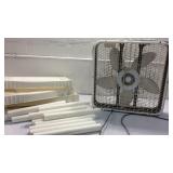 4 Tier Plastic Shelf w/ Box Fan K