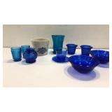 Assorted Vintage Blue Glass K7E