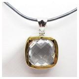 $200  Rhodium Plated Crystal Necklace