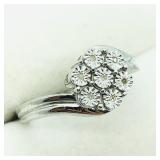 $200 S/Sil 7 Diamond  Ring