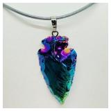 $140   Bismuth Arrowhead Pendant Necklace