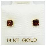 14K Garnet Earrings