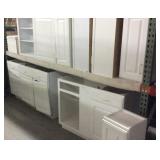 14 White Merillat Kitchen Cabinets T3B