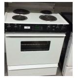 White GE Coil Top Range T1B