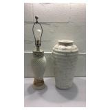 Stone Lamp & Decorative Stone Pot T8B