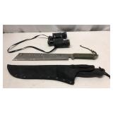 2 Machetes w/ a Pair of Binoculars Q8B