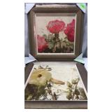2 "Vintage Bloom" Framed Art Q15D