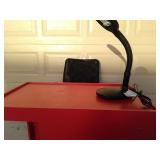 Small Desk With Office Chair & Lamp