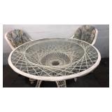 Glass Top Patio Set w/ Chairs Q