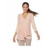 New Nene Leakes Rose Quartz Drapes 3/4 Sleeve Top