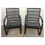 2 NEW Ft Walton Patio Motion Black Chairs