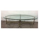 Metal Frame Glass Top Coffee Table T8A