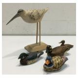 Carved Shore Bird & Mini Decoys K8D