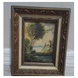 Antique Oil On Copper Landscape Sgd A. Losi U16B