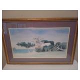 Large Framed Tropical Art Signed Buffett U15D