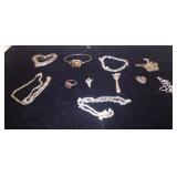 (11) Pieces Of Sterling Silver Jewelry (70 g) U16B