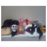 Large Lot Of Halloween Costumes & Decor U14A
