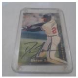 Autographed Deion Sanders Baseball Card UJC