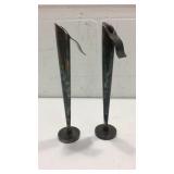 French Silver Plated Mid Century Candlesticks K15A