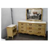 Dresser w Mirror & Nightstand X12B