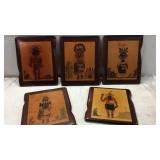 5 Bruce Timeche Wood Black Pieces Z14D