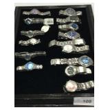 15 Fossil Watches w Felt Framed Back K16D