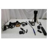 3 Headlamps & 4 Flashlights X