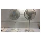 2 White Floor Fans K10A