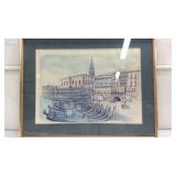 Off Set Lithograph of Venice Italy K15E