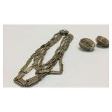 Vintage Set of Earrings and Necklace KjC
