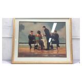 Vettriano Print Of Glamorous Beach Diners K15F