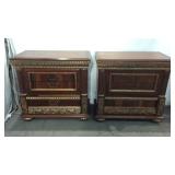 Gorgeous Matching Gilded Nightstands Y8C