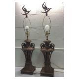 Identical Bronze Table Lamps YCG