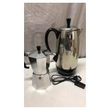 Vintage Farberware Percolator & Junior Coffee Q7C