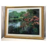 Large Floral Oil Painting Print Q15E