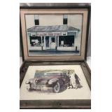 Two Piece Signed Vintage-Living Art Q15E