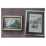 Two Small Original Art Pieces U10C