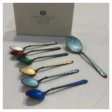 Danish Sterling & Enamel Spoons KJC
