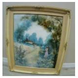 O/B "Tending The Flowers"...Signed LLewelyn U15A