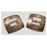 Sterling Silver Mexico Square Stud Earrings SJC